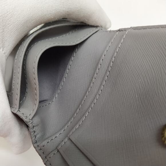 Fossil Blue Leather Credit Card ID Window Bifold Square Wallet - Picture 12 of 16